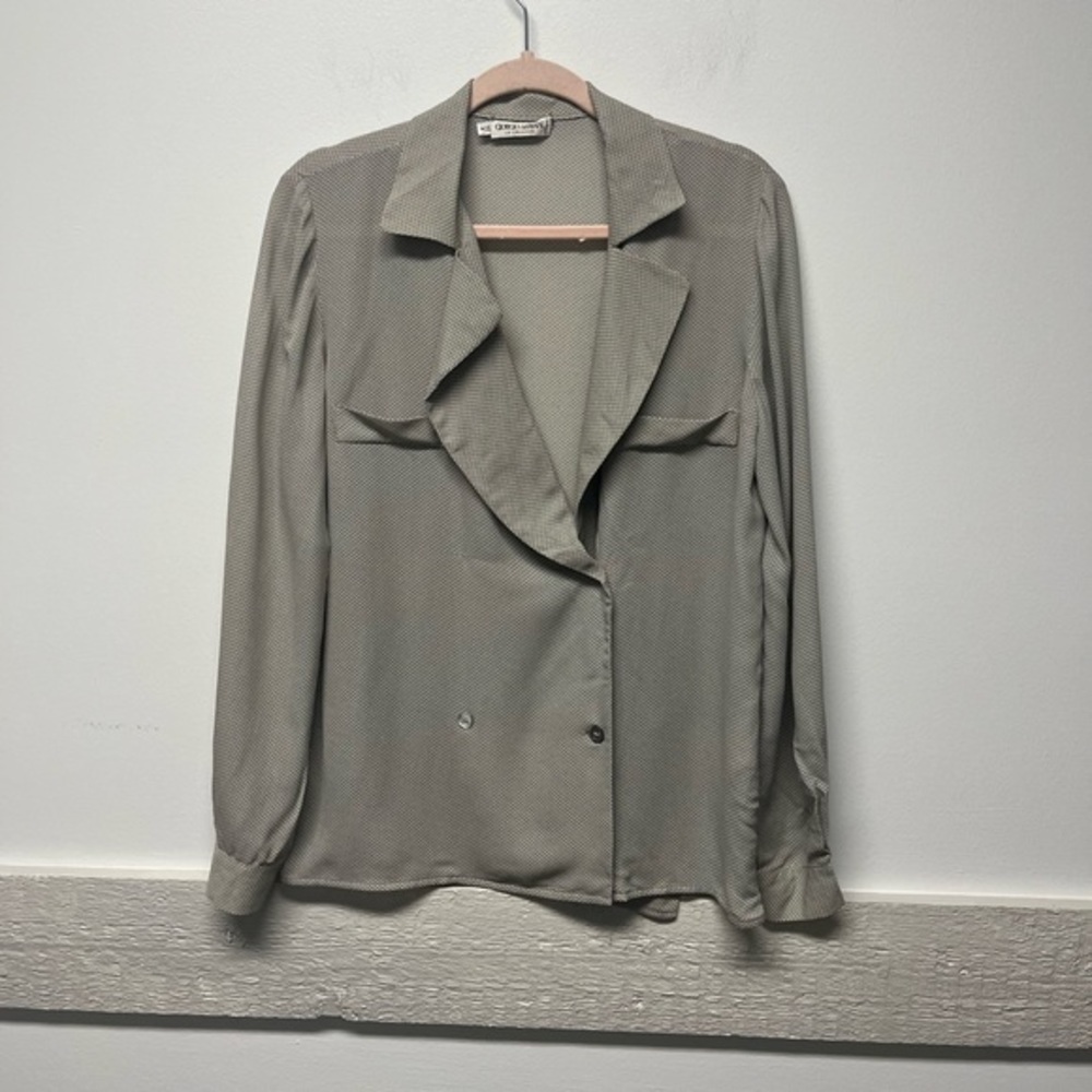 Armani Collezioni Gray Blouse